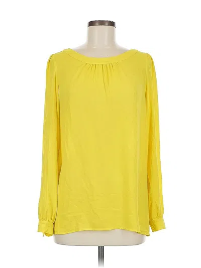 Pre-owned Ann Taylor Loft Outlet Long Sleeve Blouse In Yellow
