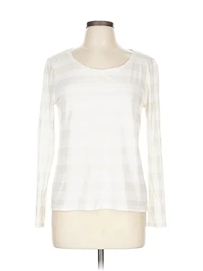 Pre-owned Ann Taylor Loft Outlet Long Sleeve T-shirt In White