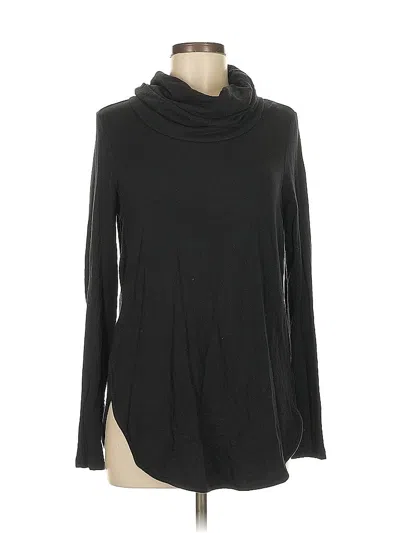 Pre-owned Ann Taylor Loft Outlet Long Sleeve Top Black Cowl Neck Tops