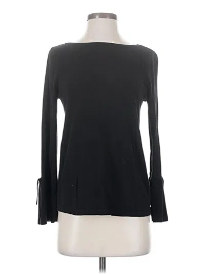 Pre-owned Ann Taylor Loft Outlet Long Sleeve T-shirt In Black