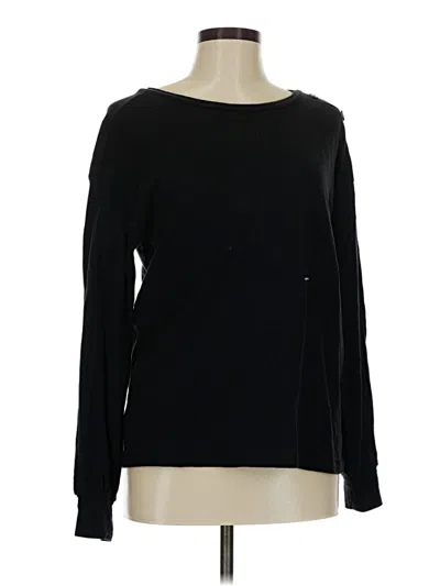 Pre-owned Ann Taylor Loft Outlet Long Sleeve T-shirt In Black