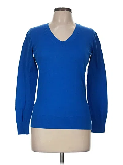 Pre-owned Ann Taylor Loft Outlet Long Sleeve T-shirt In Blue