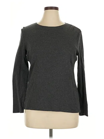 Pre-owned Ann Taylor Loft Outlet Long Sleeve T-shirt In Gray