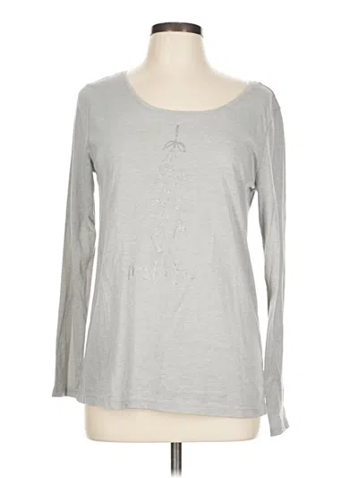 Pre-owned Ann Taylor Loft Outlet Long Sleeve T-shirt In Gray