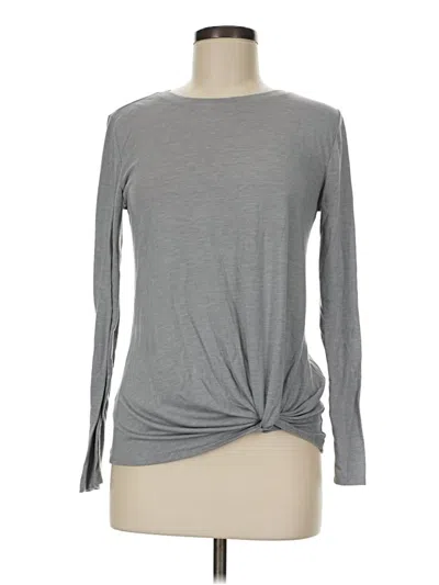 Pre-owned Ann Taylor Loft Outlet Long Sleeve T-shirt In Gray