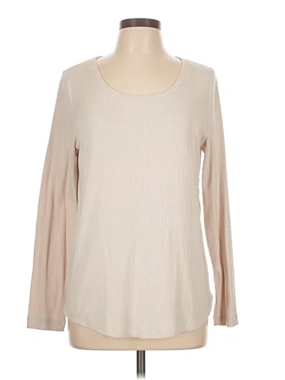 Pre-owned Ann Taylor Loft Outlet Long Sleeve T-shirt In Tan