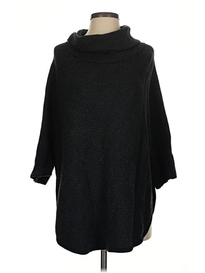 Pre-owned Ann Taylor Loft Outlet Poncho In Black