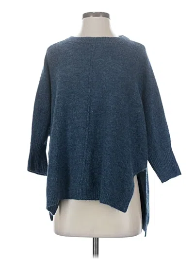 Pre-owned Ann Taylor Loft Outlet Poncho In Blue