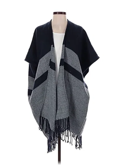 Pre-owned Ann Taylor Loft Outlet Poncho In Blue