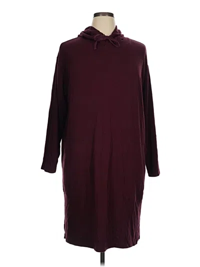 Pre-owned Ann Taylor Loft Outlet Poncho In Burgundy