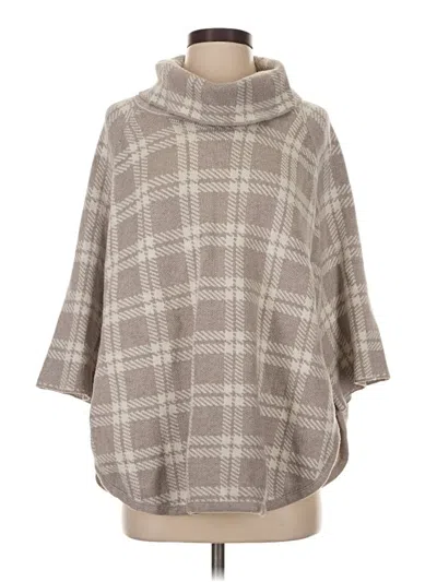 Pre-owned Ann Taylor Loft Outlet Poncho In Gray
