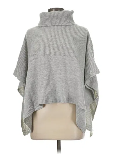 Pre-owned Ann Taylor Loft Outlet Poncho In Gray