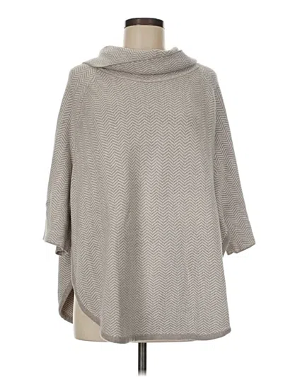 Pre-owned Ann Taylor Loft Outlet Poncho In Gray