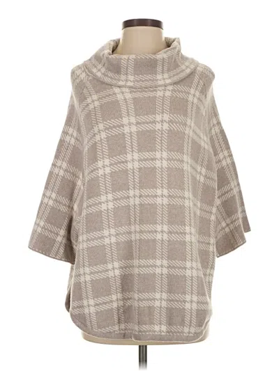 Pre-owned Ann Taylor Loft Outlet Poncho In Tan