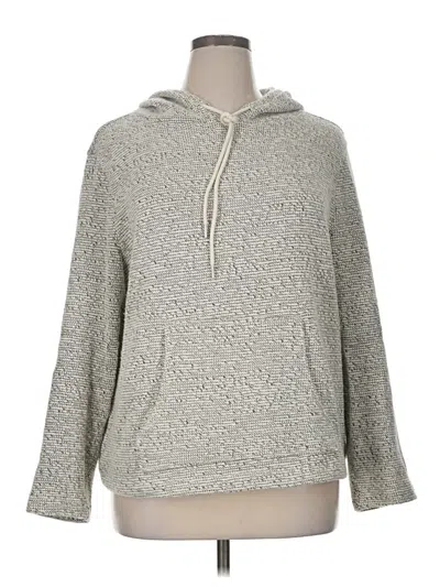 Pre-owned Ann Taylor Loft Outlet Pullover Hoodie In Gray