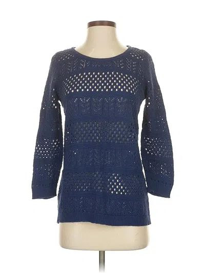 Pre-owned Ann Taylor Loft Outlet Pullover Sweater In Blue
