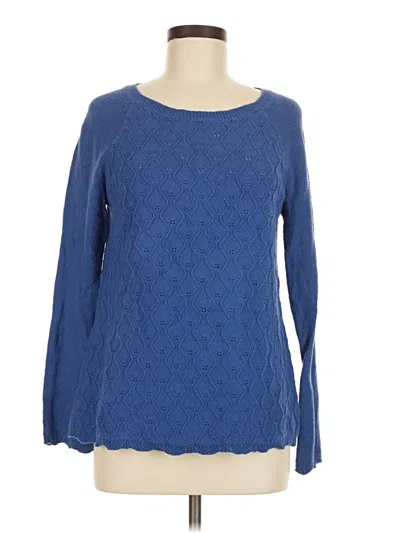 Pre-owned Ann Taylor Loft Outlet Pullover Sweater In Blue