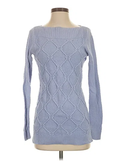 Pre-owned Ann Taylor Loft Outlet Pullover Sweater In Blue