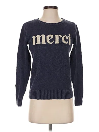 Pre-owned Ann Taylor Loft Outlet Pullover Sweater In Blue