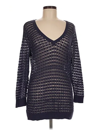 Pre-owned Ann Taylor Loft Outlet Pullover Sweater In Blue