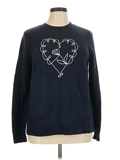 Pre-owned Ann Taylor Loft Outlet Pullover Sweater In Blue