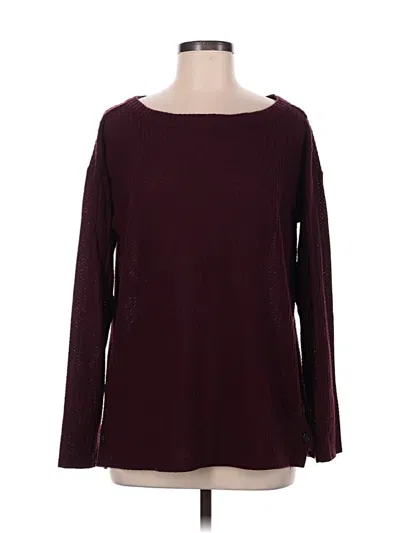 Pre-owned Ann Taylor Loft Outlet Pullover Sweater In Burgundy