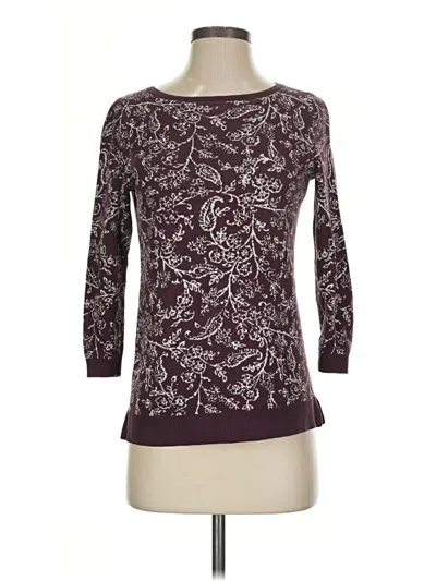 Pre-owned Ann Taylor Loft Outlet Pullover Sweater In Burgundy