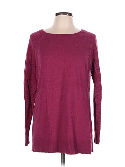 Pre-owned Ann Taylor Loft Outlet Pullover Sweater In Burgundy