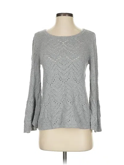Pre-owned Ann Taylor Loft Outlet Pullover Sweater In Gray