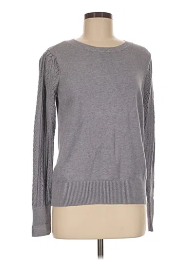 Pre-owned Ann Taylor Loft Outlet Pullover Sweater In Gray