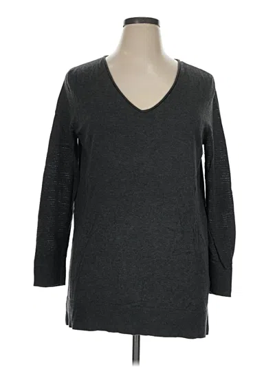Pre-owned Ann Taylor Loft Outlet Pullover Sweater In Gray