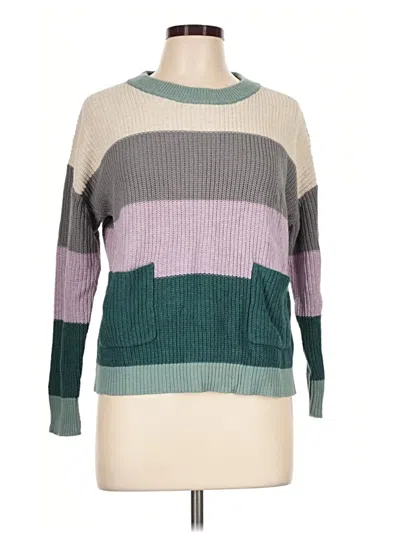 Pre-owned Ann Taylor Loft Outlet Pullover Sweater In Green