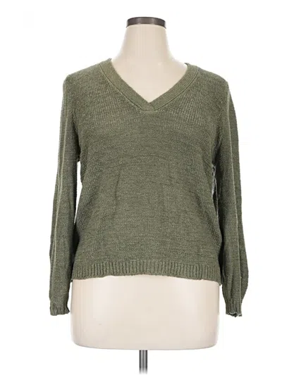 Pre-owned Ann Taylor Loft Outlet Pullover Sweater In Green