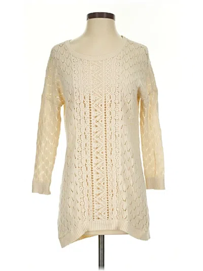Pre-owned Ann Taylor Loft Outlet Pullover Sweater In Ivory