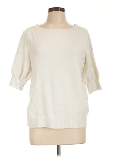 Pre-owned Ann Taylor Loft Outlet Pullover Sweater In Ivory