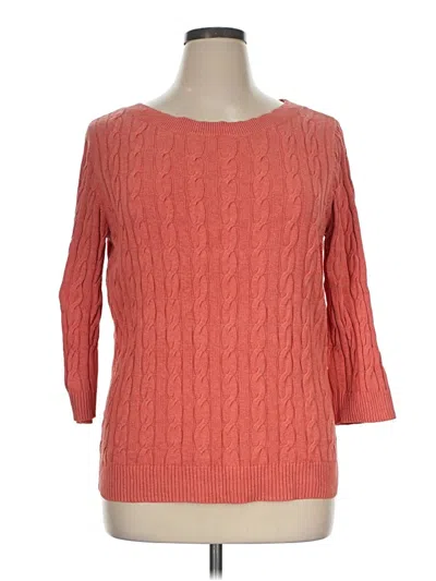 Pre-owned Ann Taylor Loft Outlet Pullover Sweater In Orange