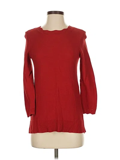 Pre-owned Ann Taylor Loft Outlet Pullover Sweater In Red