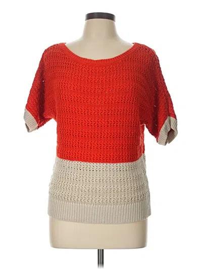 Pre-owned Ann Taylor Loft Outlet Pullover Sweater In Red
