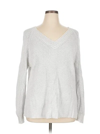 Pre-owned Ann Taylor Loft Outlet Pullover Sweater In Silver