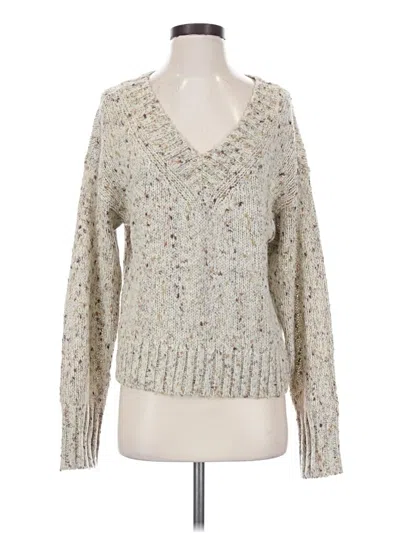 Pre-owned Ann Taylor Loft Outlet Pullover Sweater In Silver