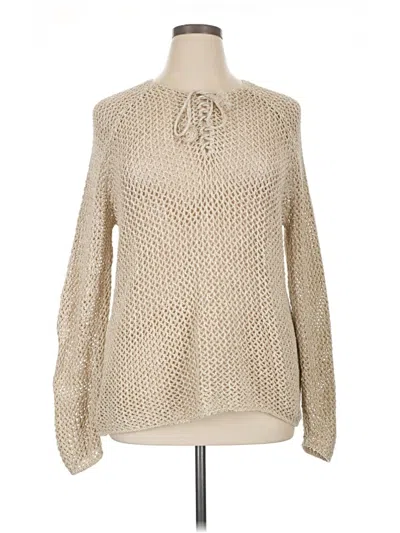Pre-owned Ann Taylor Loft Outlet Pullover Sweater In Tan