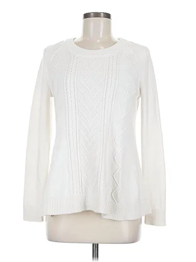 Pre-owned Ann Taylor Loft Outlet Pullover Sweater In White