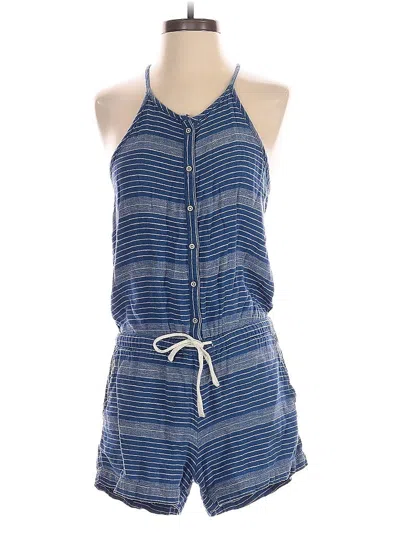 Pre-owned Ann Taylor Loft Outlet Romper In Blue