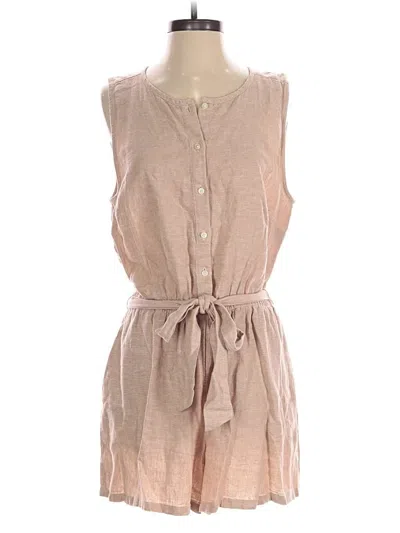 Pre-owned Ann Taylor Loft Outlet Romper In Tan