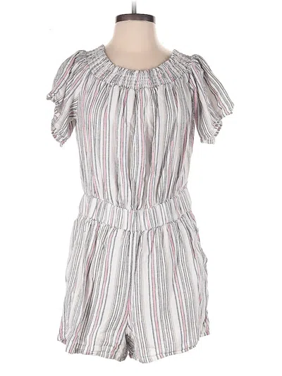 Pre-owned Ann Taylor Loft Outlet Romper In White