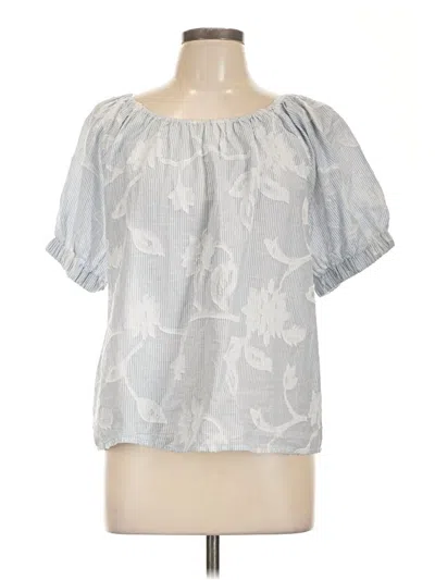 Pre-owned Ann Taylor Loft Outlet Short Sleeve Blouse In Gray