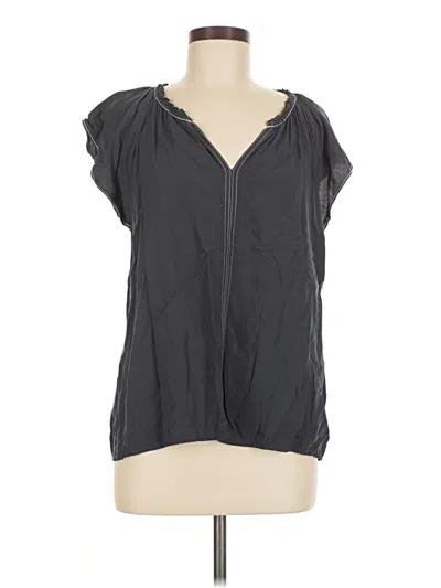 Pre-owned Ann Taylor Loft Outlet Short Sleeve Blouse In Gray