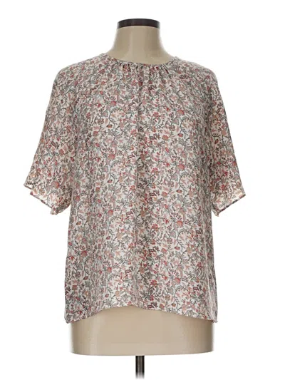 Pre-owned Ann Taylor Loft Outlet Short Sleeve Blouse In Gray