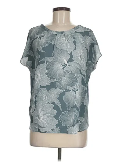 Pre-owned Ann Taylor Loft Outlet Short Sleeve Blouse In Gray