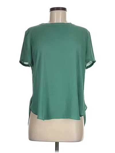Pre-owned Ann Taylor Loft Outlet Short Sleeve Blouse In Green